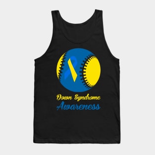 Down Syndrome Awareness Baseball Player Gift Tank Top